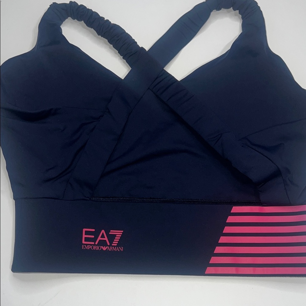 Women’s Emporio Armani Navy Sports Bra Large - Picture 3 of 10